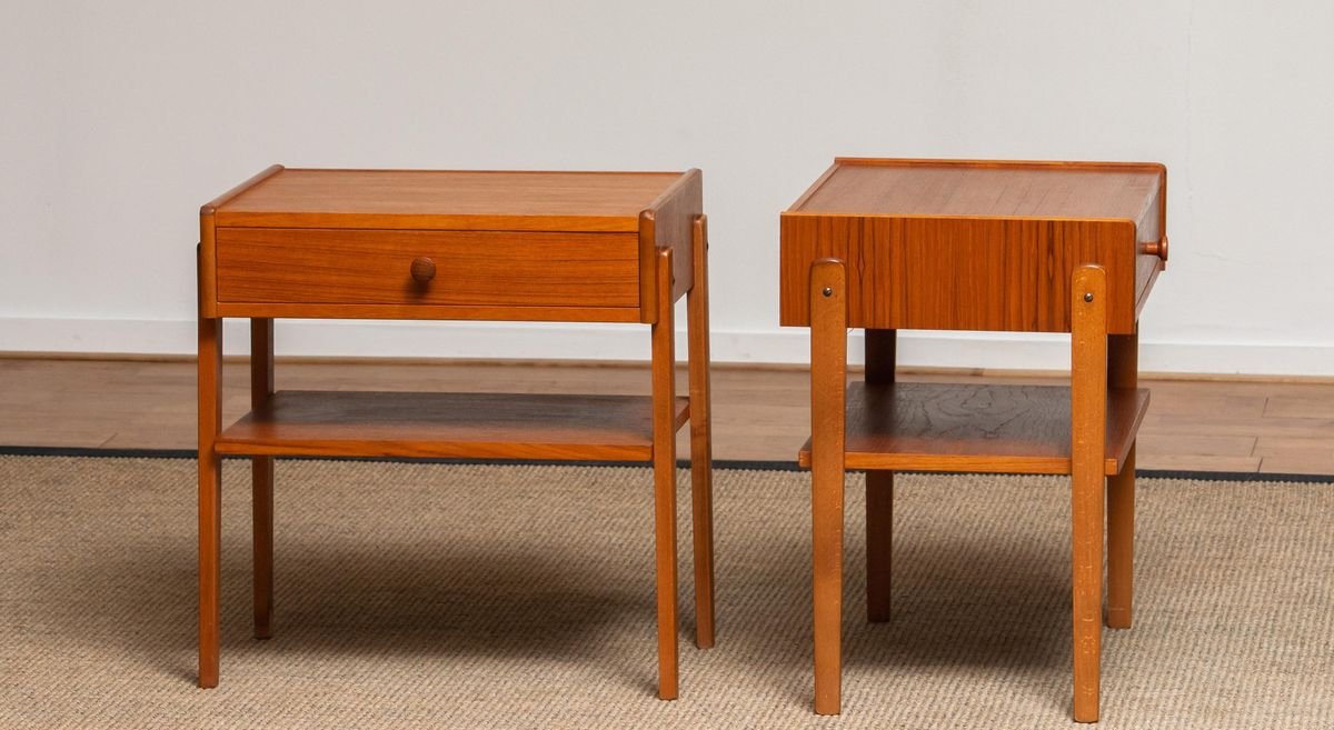 Teak Nightstands from Carlström & Co Mobelfabrik, Set of 2