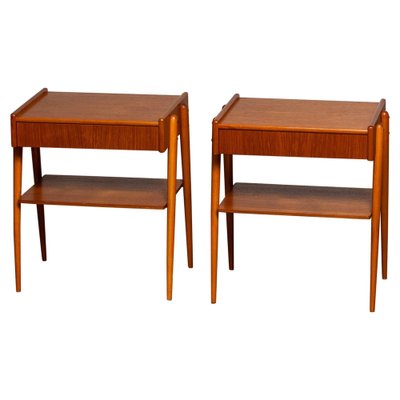 Teak Nightstands from Carlström & Co Mobelfabrik, Sweden, 1950s, Set of 2-JE-987135