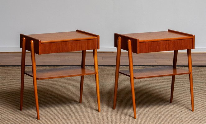 Teak Nightstands from Carlström & Co Mobelfabrik, Sweden, 1950s, Set of 2-JE-987135