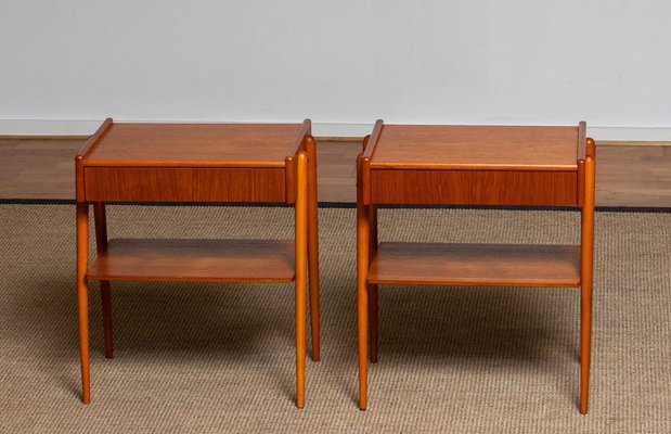 Teak Nightstands from Carlström & Co Mobelfabrik, Sweden, 1950s, Set of 2-JE-987135