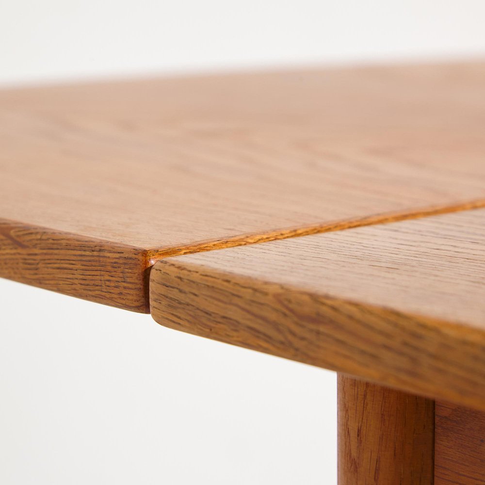 Teak & Oak Dining Table by Poul M. Volther for Fdb, 1960s