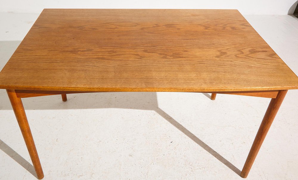 Teak & Oak Dining Table by Poul M. Volther for Fdb, 1960s