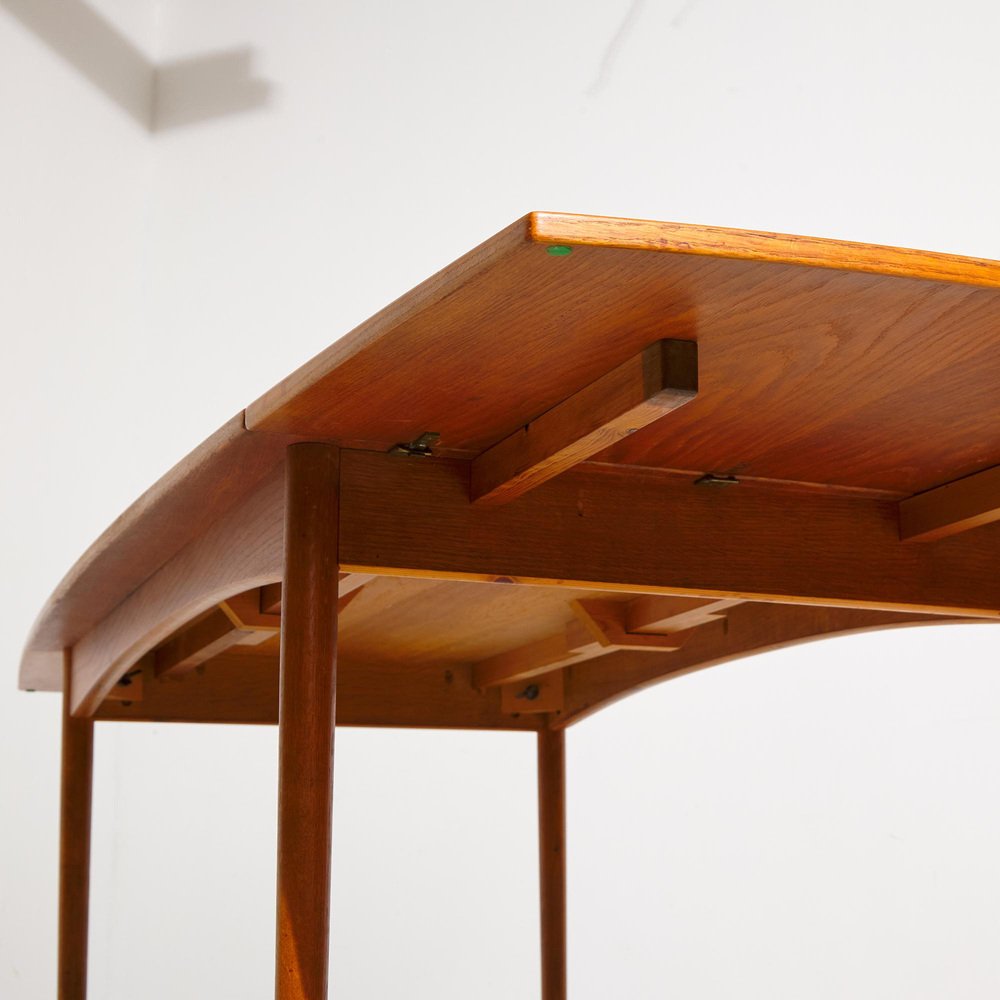 Teak & Oak Dining Table by Poul M. Volther for Fdb, 1960s