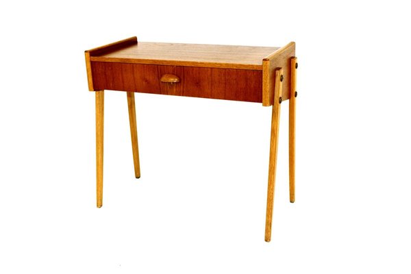 Teak & Oak Nightstand, 1960s-GEK-798073