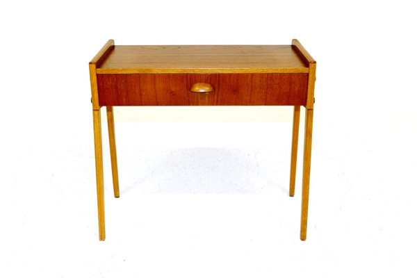 Teak & Oak Nightstand, 1960s-GEK-798073