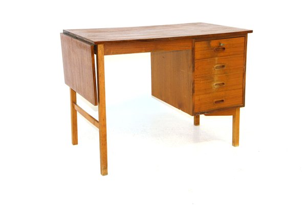 Teak Office Desk, Denmark, 1950s-GEK-1144237