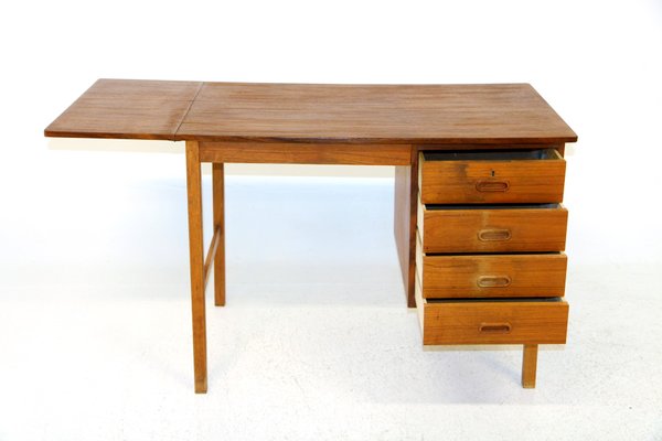 Teak Office Desk, Denmark, 1950s-GEK-1144237