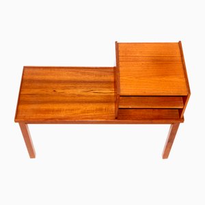 Teak Phone Bench, Sweden, 1960s-GEK-1029200