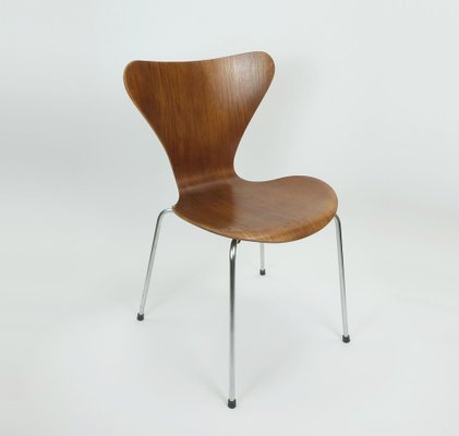 Teak Plywood Chair Series 7 Model 3107 by Arne Jacobsen for Fritz Hansen, 1967-FH-2031548