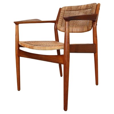 Teak/Rattan Chair Model 51 by Arne Vodder for Sibast Furniture, Denmark, 1950s-DT-2026191