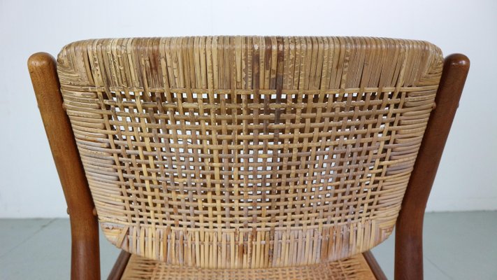 Teak/Rattan Chair Model 51 by Arne Vodder for Sibast Furniture, Denmark, 1950s-DT-2026191