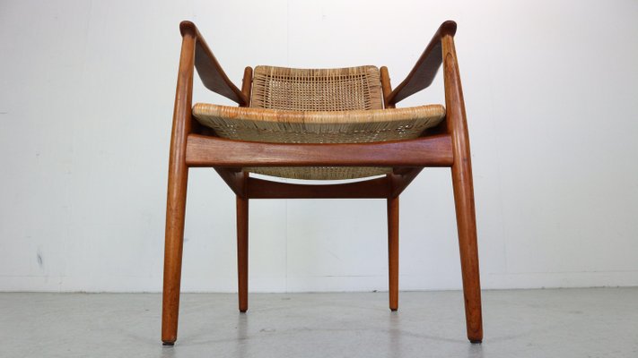 Teak/Rattan Chair Model 51 by Arne Vodder for Sibast Furniture, Denmark, 1950s-DT-2026191