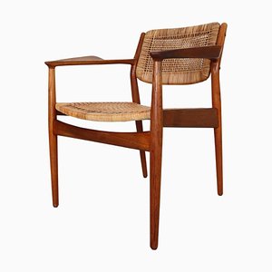 Teak/Rattan Chair Model 51 by Arne Vodder for Sibast Furniture, Denmark, 1950s-DT-2026191