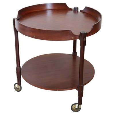 Teak Round Drinks Trolley, 1950s-DCO-1699837