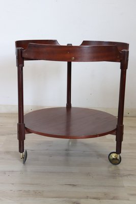 Teak Round Drinks Trolley, 1950s-DCO-1699837