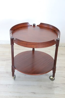 Teak Round Drinks Trolley, 1950s-DCO-1699837