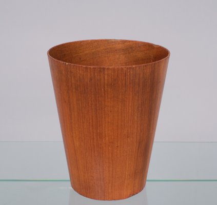 Teak Round Paper Basked, Sweden, 1960s-GCG-1772490