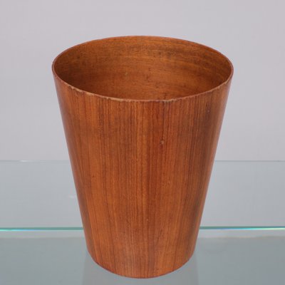 Teak Round Paper Basked, Sweden, 1960s-GCG-1772490