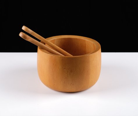 Teak Salad Bowl and Utensils by Richard Nissen, Denmark, 1962, Set of 3-GCG-1451432