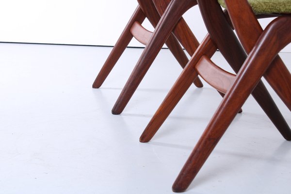 Teak Scissor Dining Chairs attributed to Louis van Teeffelen for Webe, 1950s, Set of 2-XT-1742813