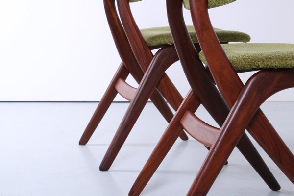 Teak Scissor Dining Chairs attributed to Louis van Teeffelen for Webe, 1950s, Set of 2-XT-1742813