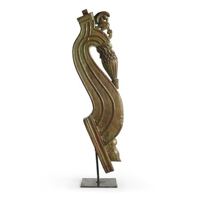 Teak Sculpture on Metal Stand, 1930s-NQ-738385