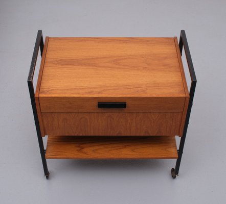 Teak Sewing Trolley Dutch, 1960s-GCG-1286742