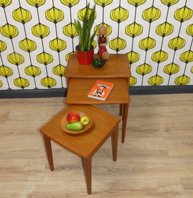 Teak Side Tables from BRDR Furbo, 1960s, Set of 3-AFE-1720910