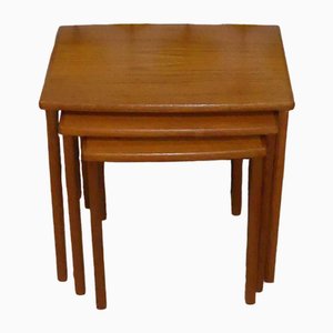 Teak Side Tables from BRDR Furbo, 1960s, Set of 3-AFE-1720910