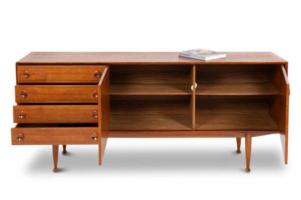 Teak Sideboard with 4 Drawers and 2 Doors, 20th Century-CEJ-1821447