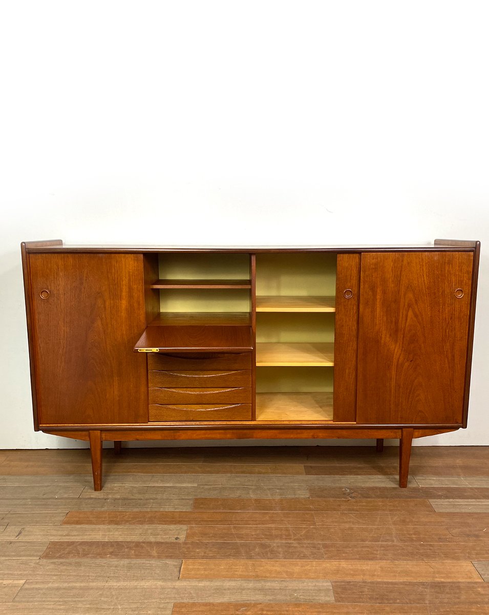 Teak Sideboard with Sliding Doors, 1950