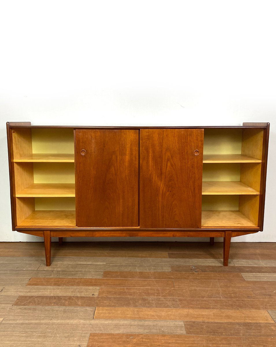 Teak Sideboard with Sliding Doors, 1950