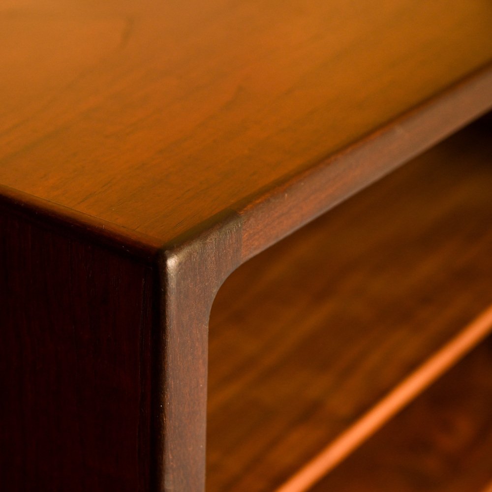 Teak Sideboard with Three Drawers and Three Sliding Doors, 1960s