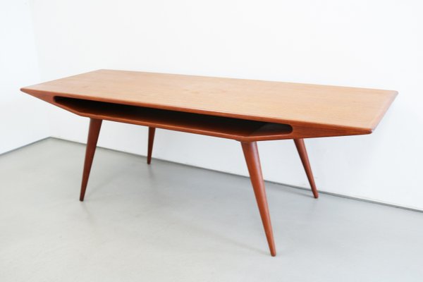 Teak Smile Coffee Table Model 100 by Gunni Omann for Omann Jun, Denmark, 1960s-FJP-2035503