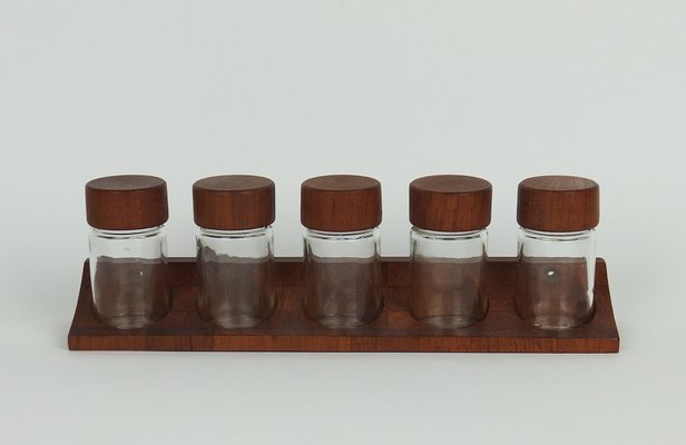 Teak Spice Rack from Digsmed, Set of 6-LW-1336394