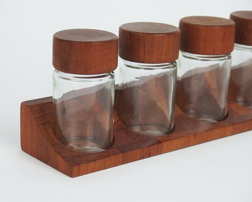 Teak Spice Rack from Digsmed, Set of 6-LW-1336394