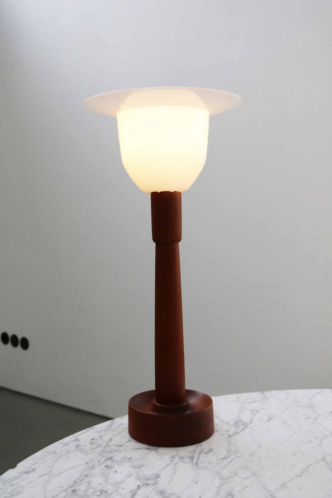 Teak Table Lamp by Uno & Östen Kristansson for Luxus, Sweden, 1970s