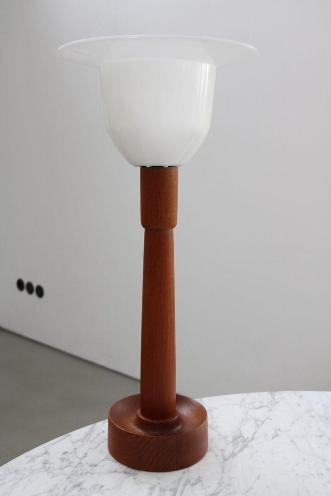 Teak Table Lamp by Uno & Östen Kristansson for Luxus, Sweden, 1970s