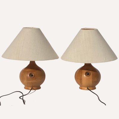 Teak Table Lamps from Dyrlund, Denmark, 1970s, Set of 2-BHG-1065185