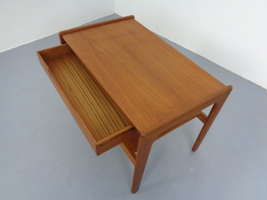 Teak Table with Drawer from Arne Wahl Iversen, Denmark, 1960s-RDW-1354750