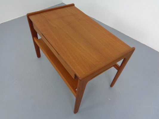 Teak Table with Drawer from Arne Wahl Iversen, Denmark, 1960s-RDW-1354750