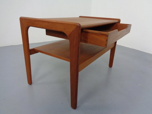 Teak Table with Drawer from Arne Wahl Iversen, Denmark, 1960s-RDW-1354750