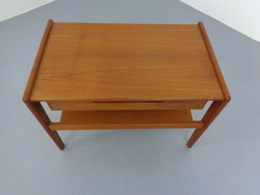 Teak Table with Drawer from Arne Wahl Iversen, Denmark, 1960s-RDW-1354750