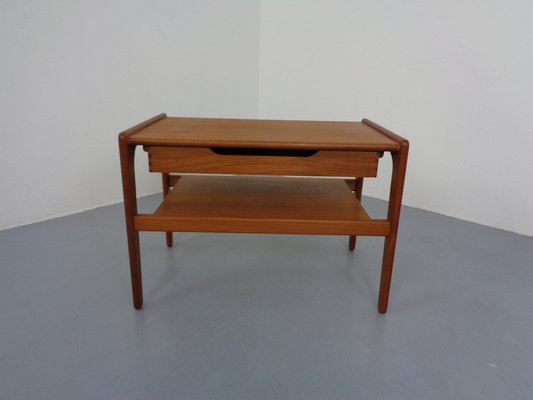 Teak Table with Drawer from Arne Wahl Iversen, Denmark, 1960s-RDW-1354750