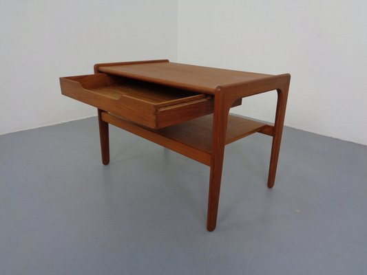 Teak Table with Drawer from Arne Wahl Iversen, Denmark, 1960s-RDW-1354750