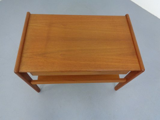 Teak Table with Drawer from Arne Wahl Iversen, Denmark, 1960s-RDW-1354750