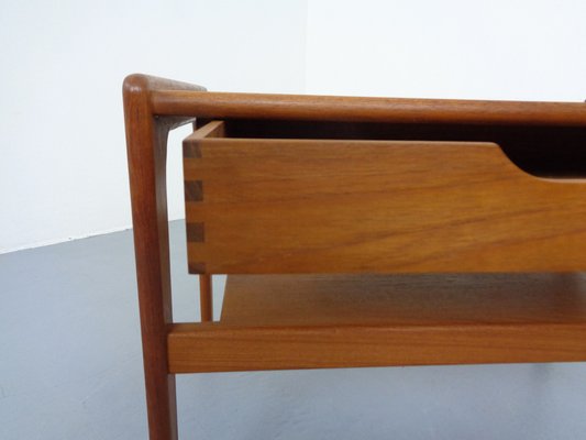 Teak Table with Drawer from Arne Wahl Iversen, Denmark, 1960s-RDW-1354750