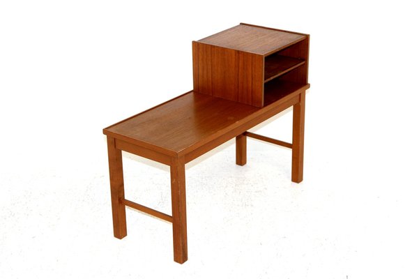 Teak Telephone Bench, Sweden, 1960s-GEK-1030723