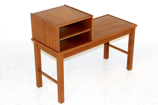 Teak Telephone Bench, Sweden, 1960s-GEK-1030723