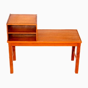 Teak Telephone Bench, Sweden, 1960s-GEK-1030723